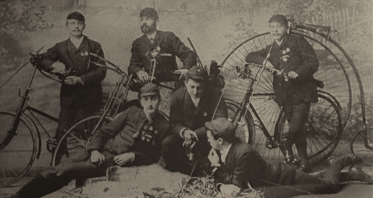 Gründungsmitglieder des Marburger Radsport Clubs, 1885